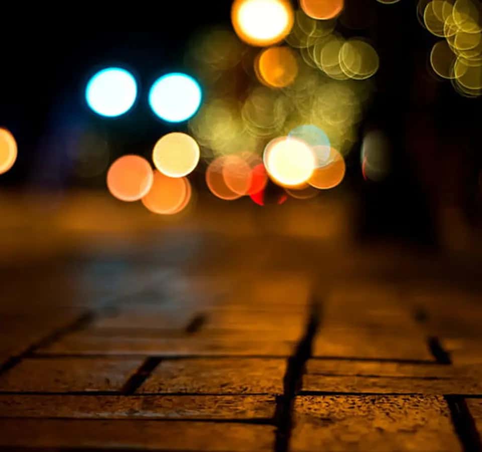bokeh sidewalk